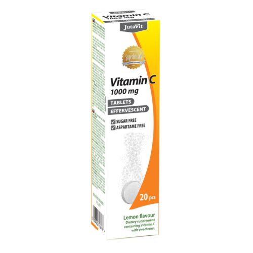 JutaVit C-vitamin 1000mg pezsgőtabletta 20 db - citrom