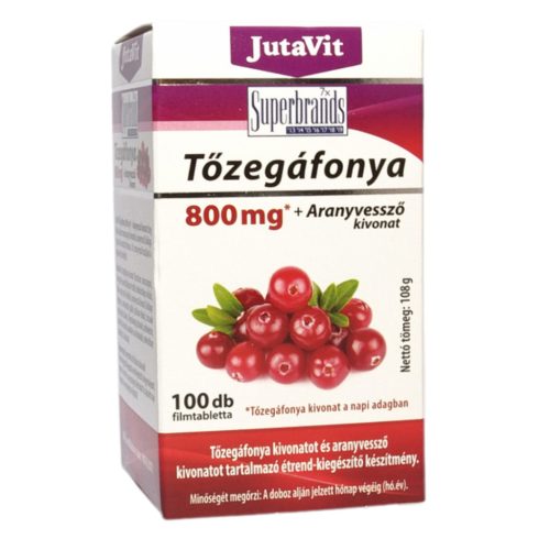 JutaVit Tőzegáfonya 800mg+Aranyvessző kivonat - 100 db