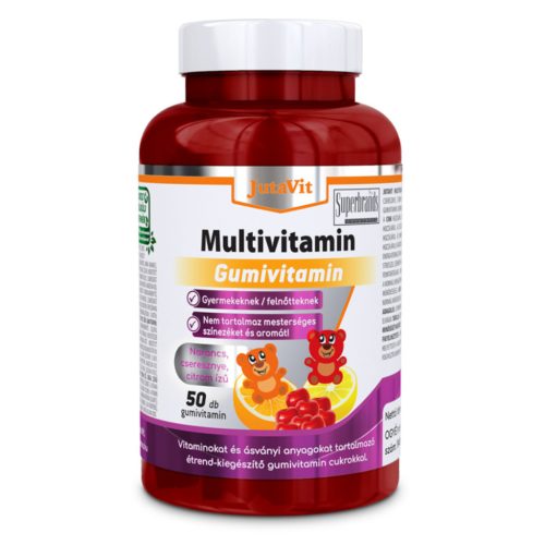 JutaVit Multivitamin gumivitamin - 60 db, narancs - cseresznye - citrom