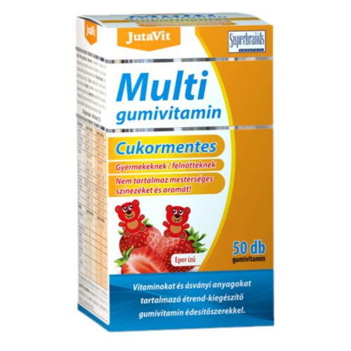 JutaVit Multi Gumivitamin cukormentes - 50 db, eper