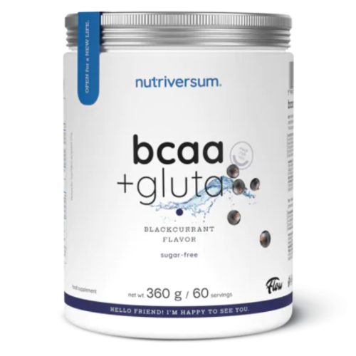 Nutriversum BCAA + Glutamin Sugar Free 360 g Fekete ribizli