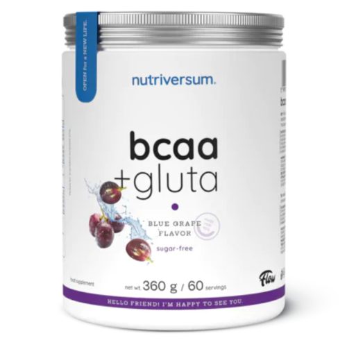 Nutriversum BCAA + Glutamin Sugar Free 360 g Kékszőlő