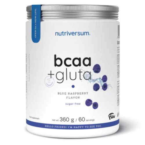 Nutriversum BCAA + Glutamin Sugar Free 360 g Kék málna