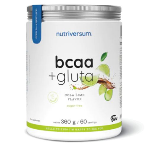 Nutriversum BCAA + Glutamin Sugar Free 360 g Kóla lime