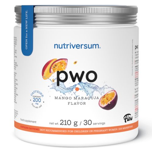 Nutriversum PWO - mangó - maracuja 210 g (200mg coffein)