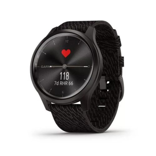 Garmin vívomove Style fekete bors fekete Nylon szíjjal, szürke csattal