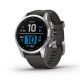 Garmin Fenix 7 ezüst, grafit szilikon szíjjal