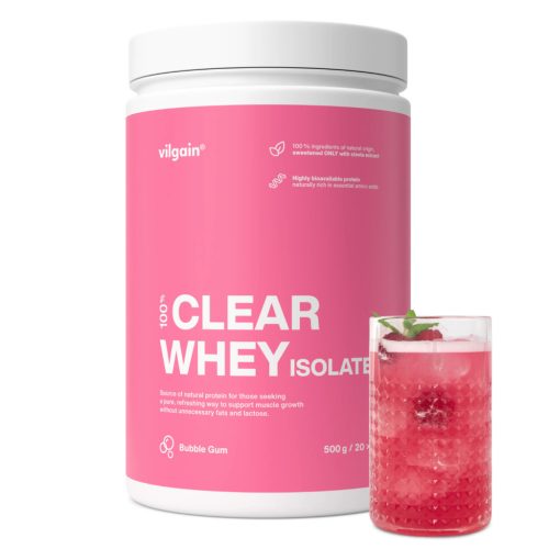 Vilgain Clear Whey Isolate feherje 500 g Bubble Gum