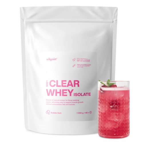 Vilgain Clear Whey Isolate feherje 500 g Bubble Gum