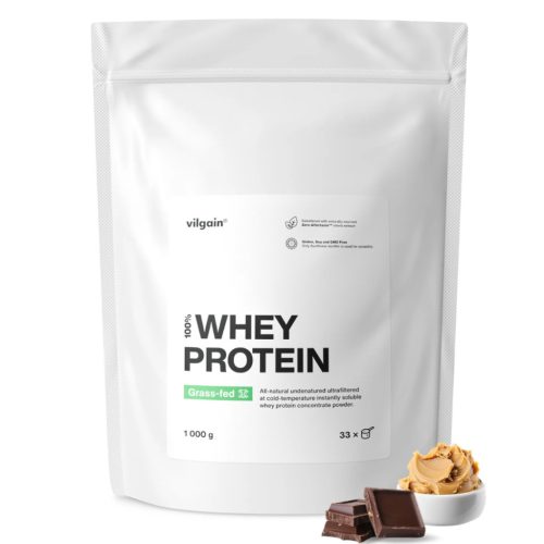 Vilgain Grass-Fed Whey Protein fehérje 1000 g Mogyoróvaj kakaó