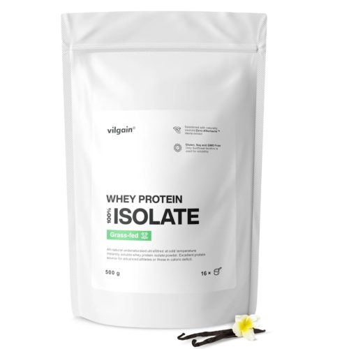 Vilgain Grass-Fed Whey Protein Isolate fehérje 500 g Vanília