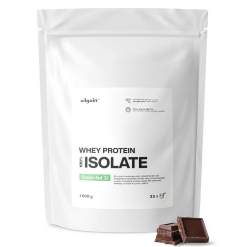 Vilgain Grass-Fed Whey Protein Isolate fehérje 1000 g Csokoládé