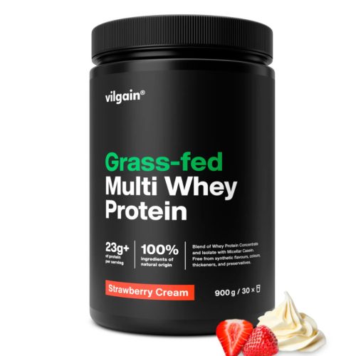 Vilgain Grass-Fed Multi Whey Protein fehérje 900 g Eperfagylalt