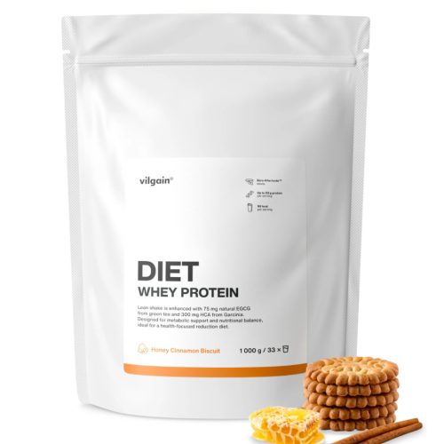 Vilgain Diet Whey Protein fehérje 1000 g Méz és fahéj