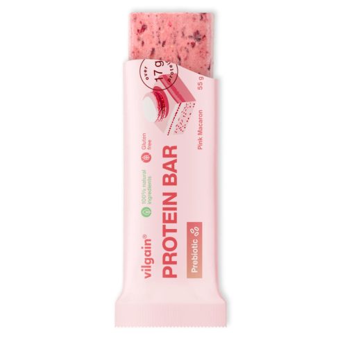 Vilgain Prebiotic Protein Bar fehérje szelet 55 g Pink macaron