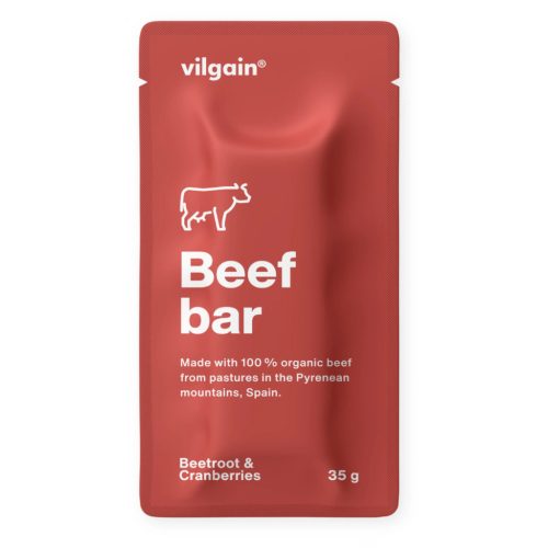 Vilgain Beef Bar BIO 35 g Áfonya cékla