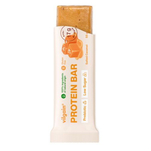 Vilgain Prebiotic Protein Bar Low Sugar 55 g Sós karamell