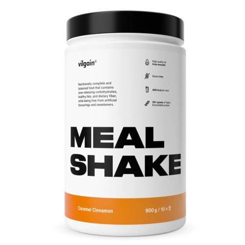 Vilgain Meal Shake étkezést helyettesítő shake 900 g Karamell fahéj