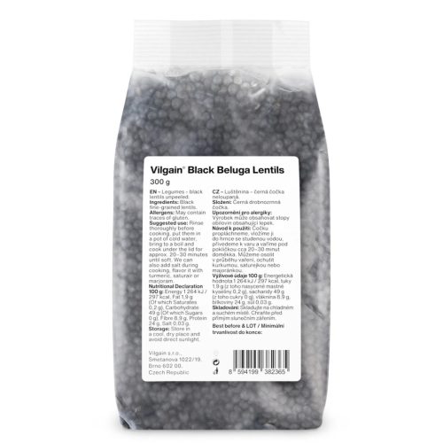 Vilgain Beluga fekete lencse 300 g