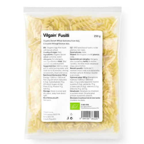 Vilgain Fusilli 250 g Búzadara