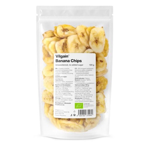 Vilgain Banán Chips - nem édesített 120 g