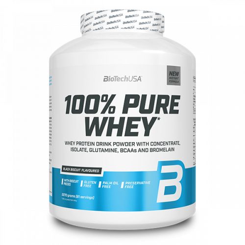 BioTech USA 100% Pure Whey tejsavó fehérjepor 2270 g Black Biscuit